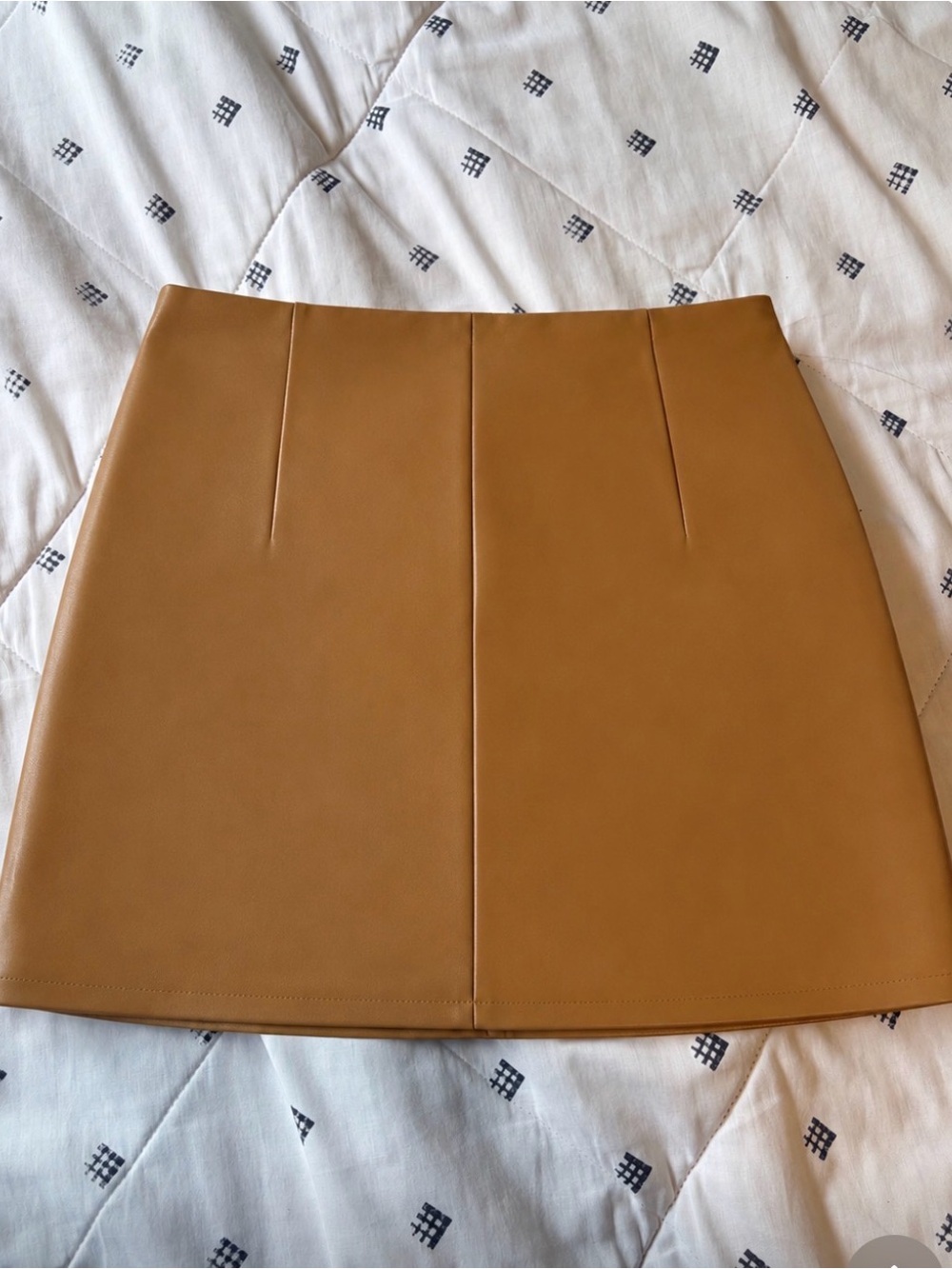 Abercrombie & Fitch Tan Faux Leather Mini Skirt